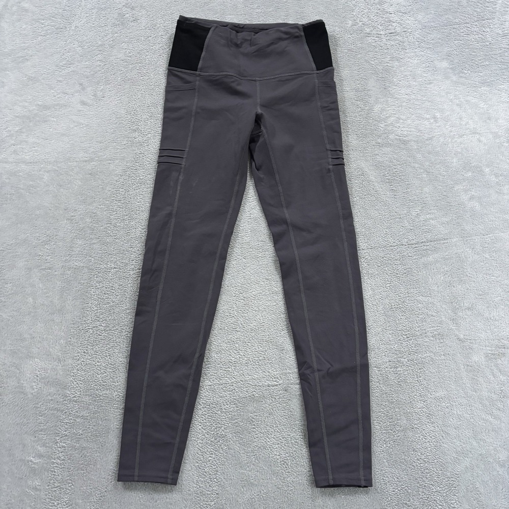 Oiselle Tight Pullon Gray Leggings Active Pants Women 02 Gym Yoga